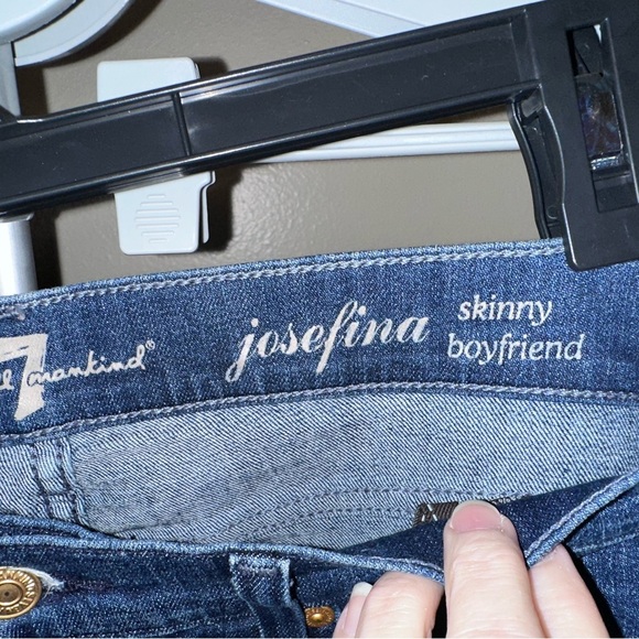 7 For All Mankind Josefina Skinny Boyfriend Button-fly Jeans - Picture 2 of 10